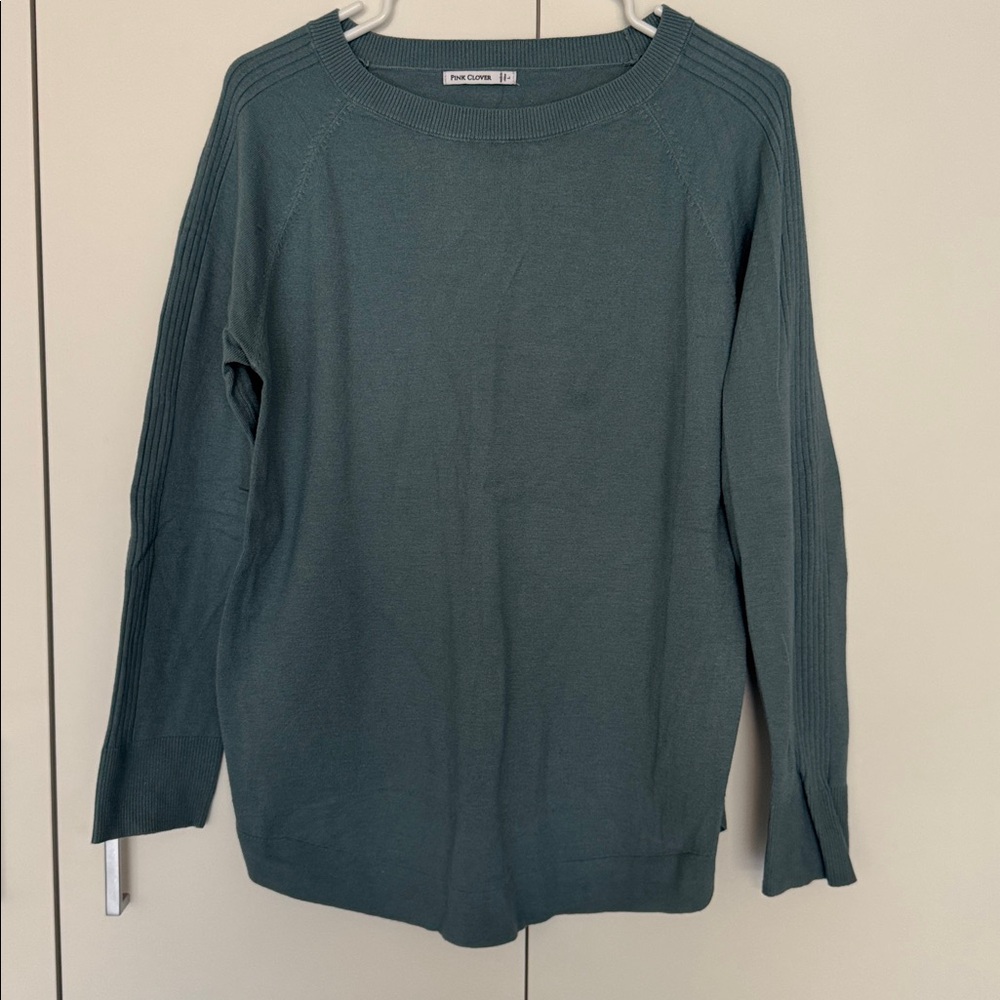 Pink Clover Teal Knit Sweater - Picture 6 of 11